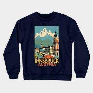 A Vintage Travel Art of Innsbruck - Austria Crewneck Sweatshirt